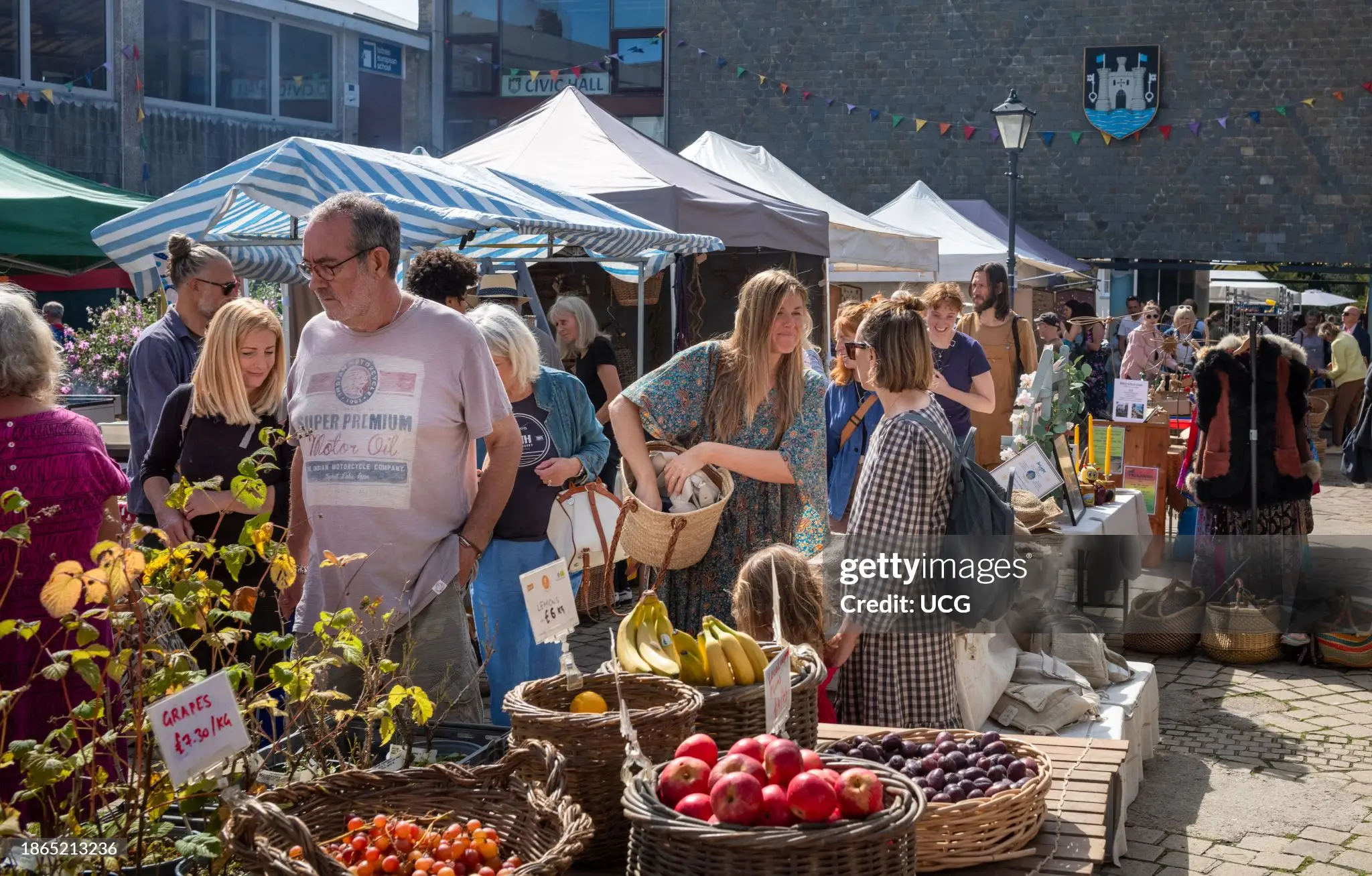 Totnes market, Devon, UK